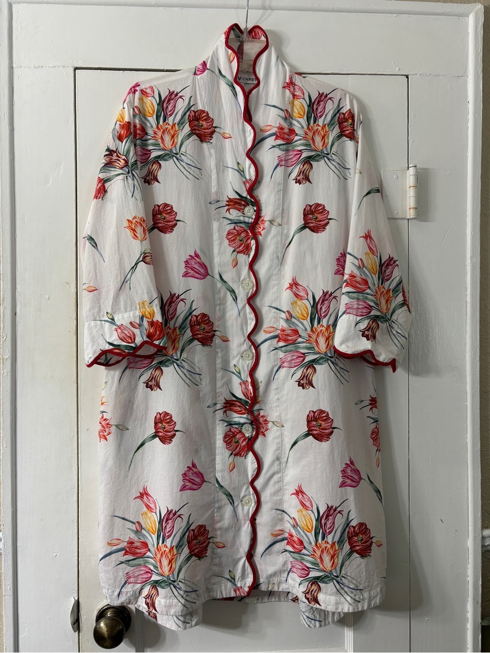 Heidi Carey Vibrant Floral Button Down Robe